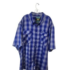 Dixxon‎ Flannel Company Pine Avenue 5X Blue Plaid Short Sleeve Shirt cotton